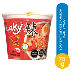 Fideo laky  camarón picante 75g